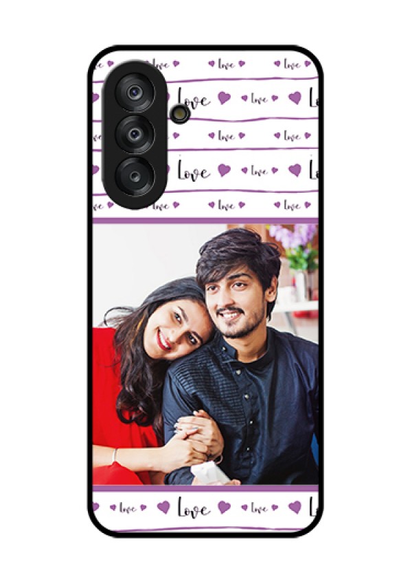 Galaxy A26 5G Custom Glass Phone Case - Couples Heart Design