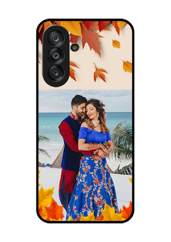 Galaxy A26 5G Custom Glass Phone Case - Autumn Maple Leaves Design
