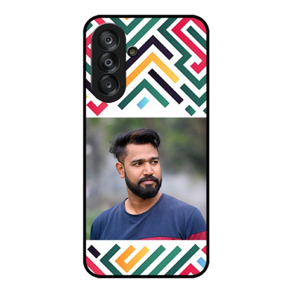 Galaxy A26 5G Custom Glass Phone Case - Colorful Maze Pattern Design Galaxy A26 5G Custom Glass Phone Case - Colorful Maze Pattern Design
