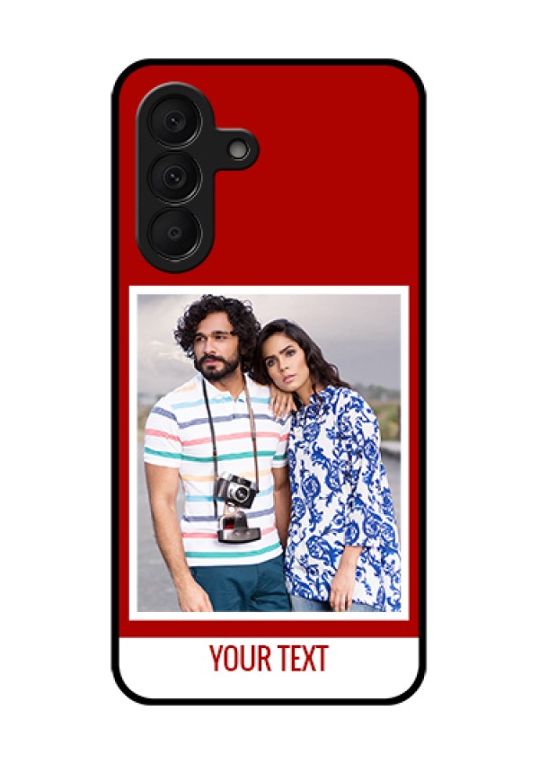 Samsung Galaxy A27 5G Custom Glass Phone Case - Red Color Design
