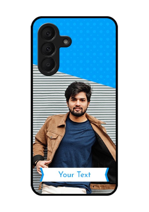 Samsung Galaxy A27 5G Custom Glass Phone Case - Simple Blue Color Design