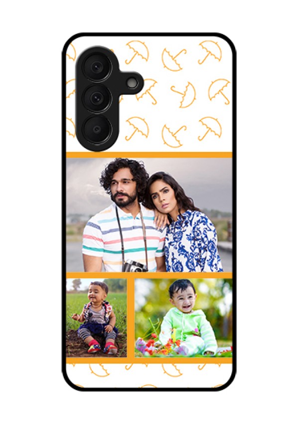 Samsung Galaxy A27 5G Custom Glass Phone Case - Yellow Pattern Design