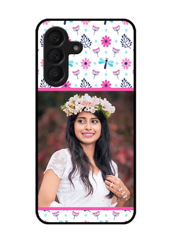 Samsung Galaxy A27 5G Custom Glass Phone Case - Colorful Flower Design