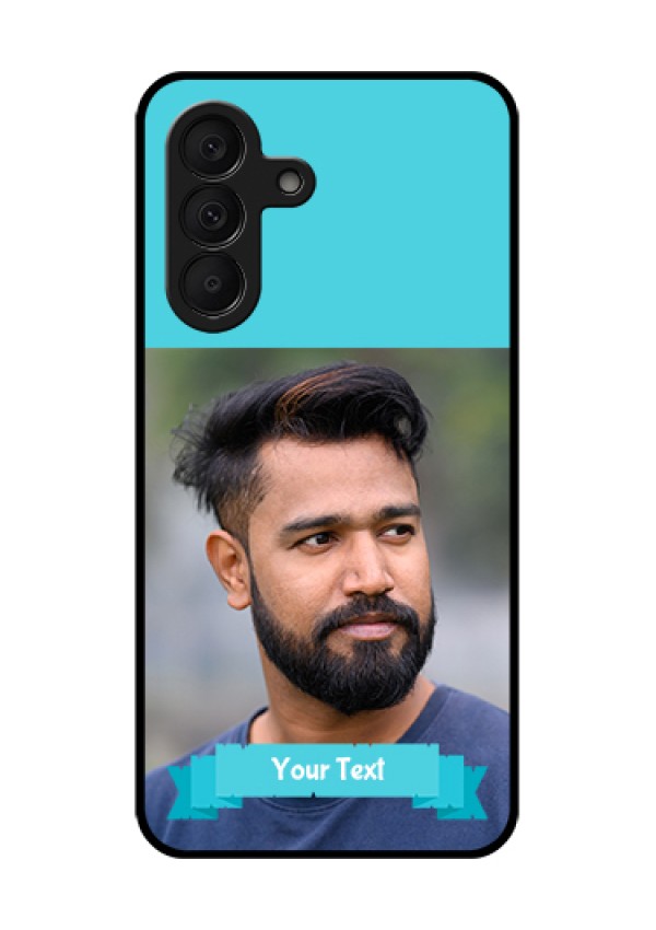 Samsung Galaxy A27 5G Custom Glass Phone Case - Blue Color Design