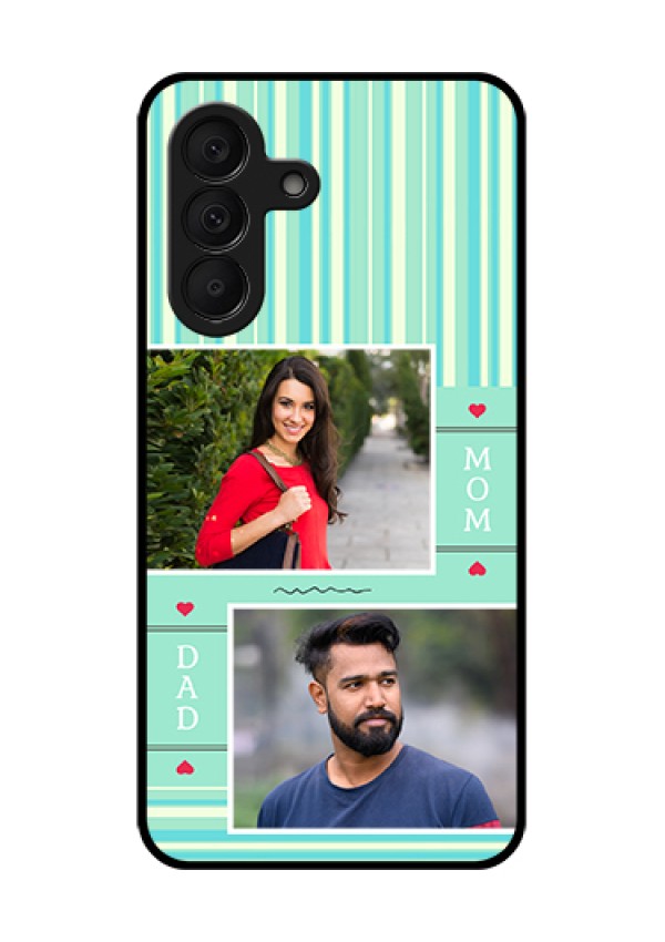 Samsung Galaxy A27 5G Custom Glass Phone Case - Mom & Dad Pic Design