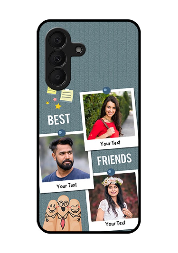 Samsung Galaxy A27 5G Custom Glass Phone Case - Sticky Frames And Friendship Design