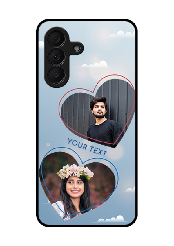 Samsung Galaxy A27 5G Custom Glass Phone Case - Blue Color Couple Design