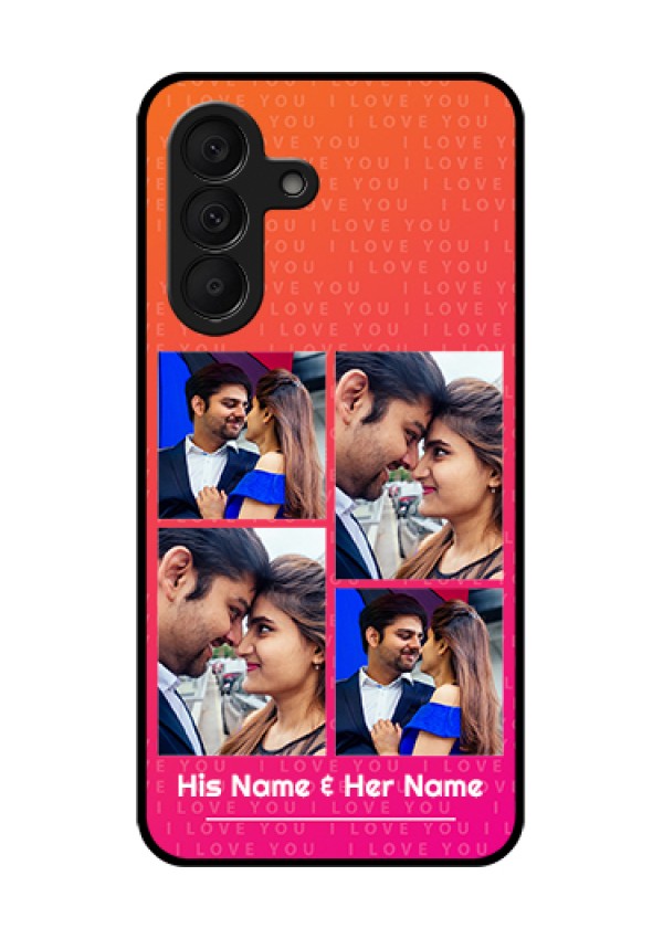 Samsung Galaxy A27 5G Custom Glass Phone Case - I Love You Pink Design