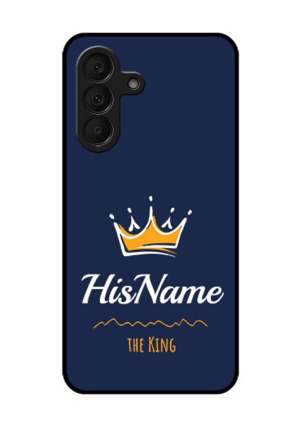 Samsung Galaxy A27 5G Custom Glass Phone Case - King With Name Design