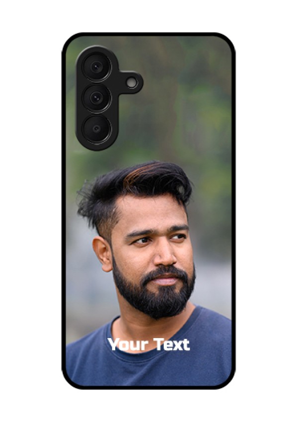 Samsung Galaxy A27 5G Custom Glass Phone Case - Photo With Text Design