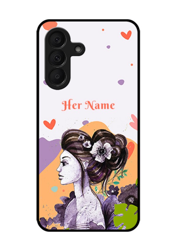 Samsung Galaxy A27 5G Custom Glass Phone Case - Woman And Nature Design