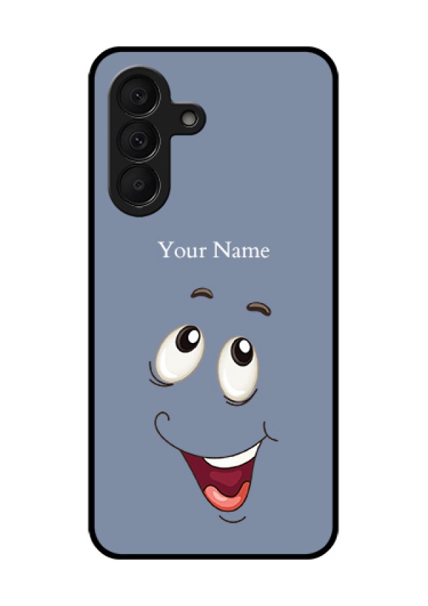 Samsung Galaxy A27 5G Custom Glass Phone Case - Laughing Cartoon Face Design