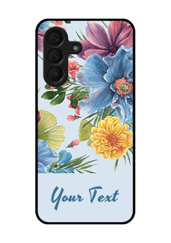 Samsung Galaxy A27 5G Custom Glass Phone Case - Stunning Watercolored Flowers Painting Design