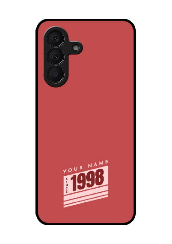 Samsung Galaxy A27 5G Custom Glass Phone Case - Red Custom Year Of Birth Design