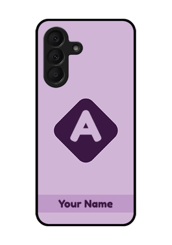 Samsung Galaxy A27 5G Custom Glass Phone Case - Custom Letter In Curved Badge Design