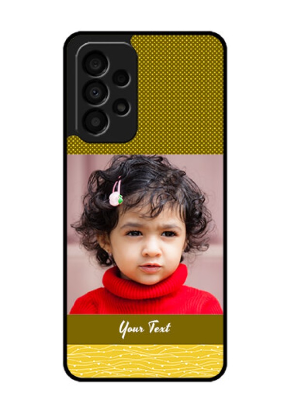 Galaxy A33 5G Custom Glass Phone Case - Simple Green Color Design