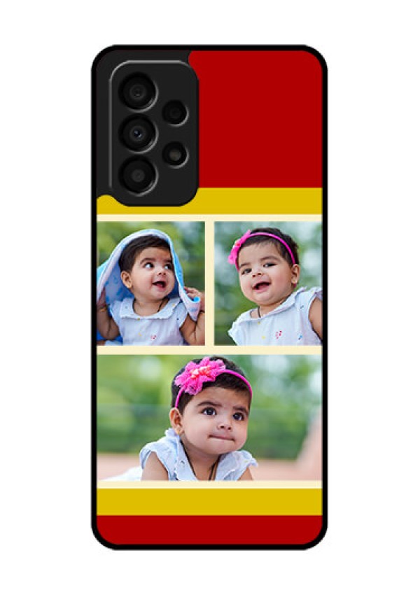 Galaxy A33 5G Custom Glass Mobile Case - Multiple Pic Upload Design