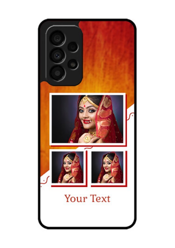 Galaxy A33 5G Custom Glass Phone Case - Wedding Memories Design