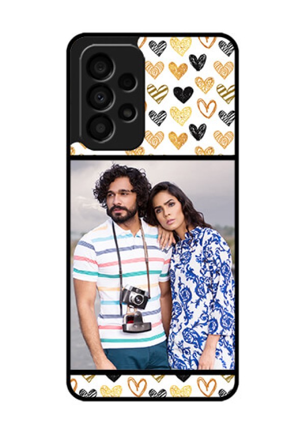Galaxy A33 5G Photo Printing on Glass Case - Love Symbol Design