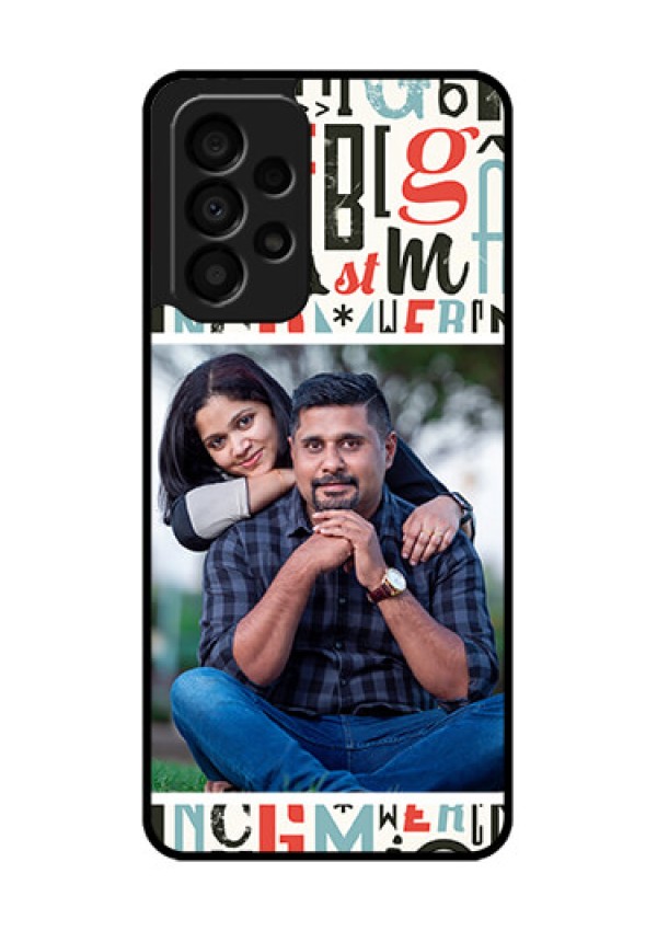 Galaxy A33 5G Personalized Glass Phone Case - Alphabet Design