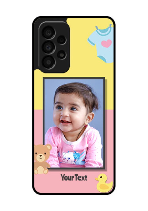 Galaxy A33 5G Photo Printing on Glass Case - Kids 2 Color Design