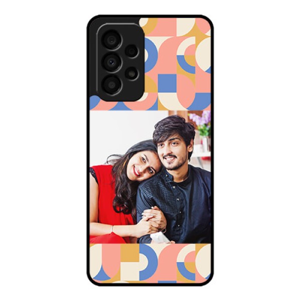 Galaxy A33 5G Photo Printing on Glass Case - Semi-circle Maze Pattern Design