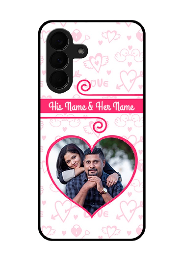 Samsung Galaxy A37 5G Custom Glass Phone Case - Heart Shape Love Design