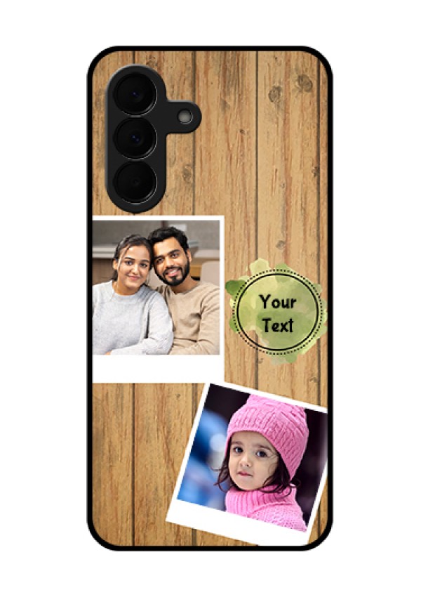 Samsung Galaxy A37 5G Custom Glass Phone Case - Wooden Texture Design