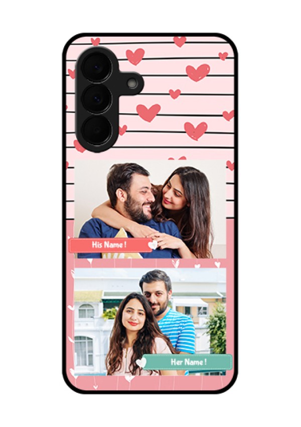 Samsung Galaxy A37 5G Custom Glass Phone Case - Photo With Heart Design