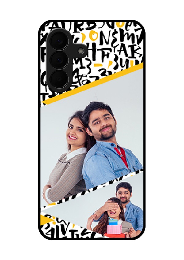 Samsung Galaxy A37 5G Custom Glass Phone Case - Letters Pattern Design