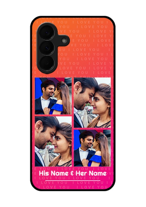 Samsung Galaxy A37 5G Custom Glass Phone Case - I Love You Pink Design