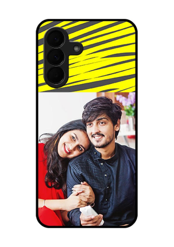 Samsung Galaxy A37 5G Custom Glass Phone Case - Yellow Abstract Design