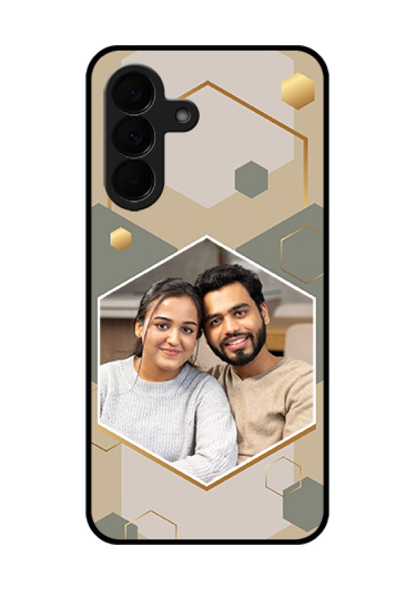 Samsung Galaxy A37 5G Custom Glass Phone Case - Stylish Hexagon Pattern Design