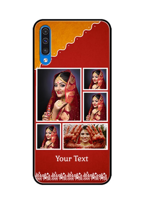 Samsung Galaxy A50 Personalized Glass Phone Case  - Wedding Pic Upload Design