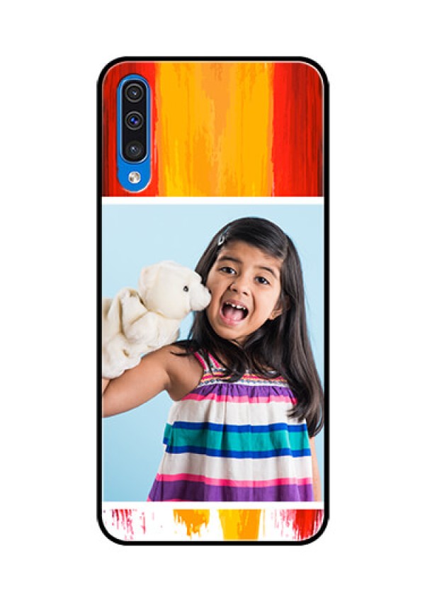 Samsung Galaxy A50 Personalized Glass Phone Case  - Multi Color Design
