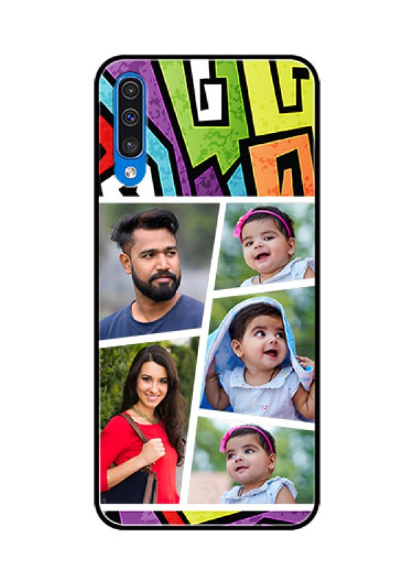 Samsung Galaxy A50 Custom Glass Phone Case  - Graffiti pattern Design