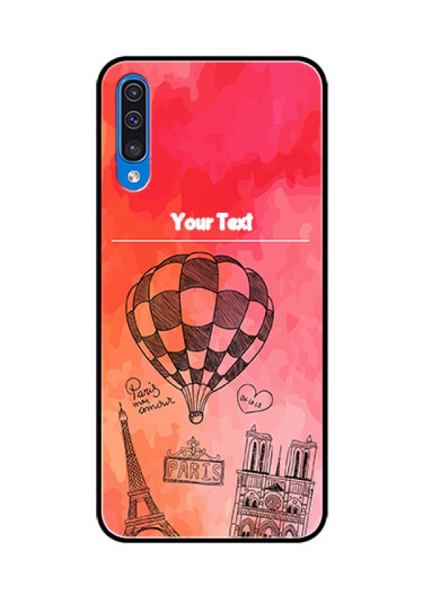 Samsung Galaxy A50 Custom Glass Phone Case  - Paris Theme Design