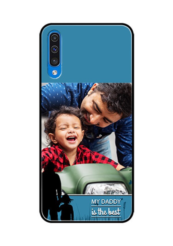 Samsung Galaxy A50 Custom Glass Mobile Case  - Best dad design 