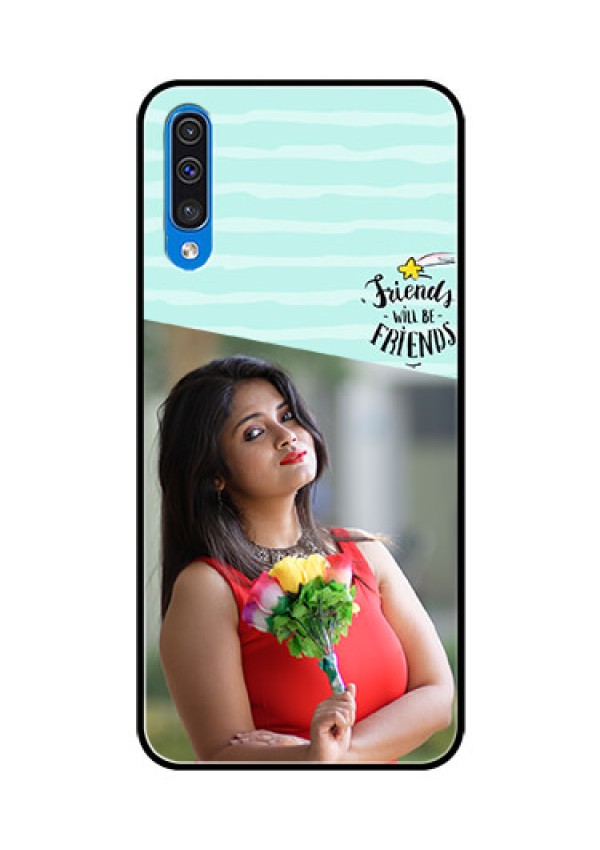 Samsung Galaxy A50 Custom Glass Phone Case  - Friends Picture Icon Design