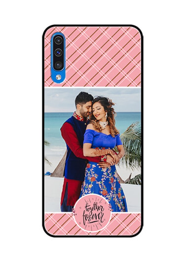 Samsung Galaxy A50 Personalized Glass Phone Case  - Together Forever Design