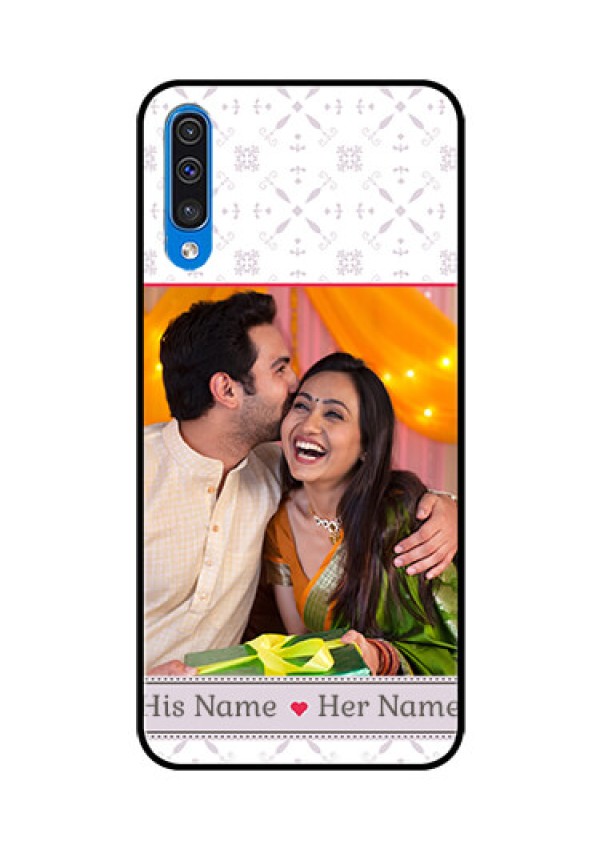 Samsung Galaxy A50 Custom Glass Mobile Case  - with Photo and Ethnic Design