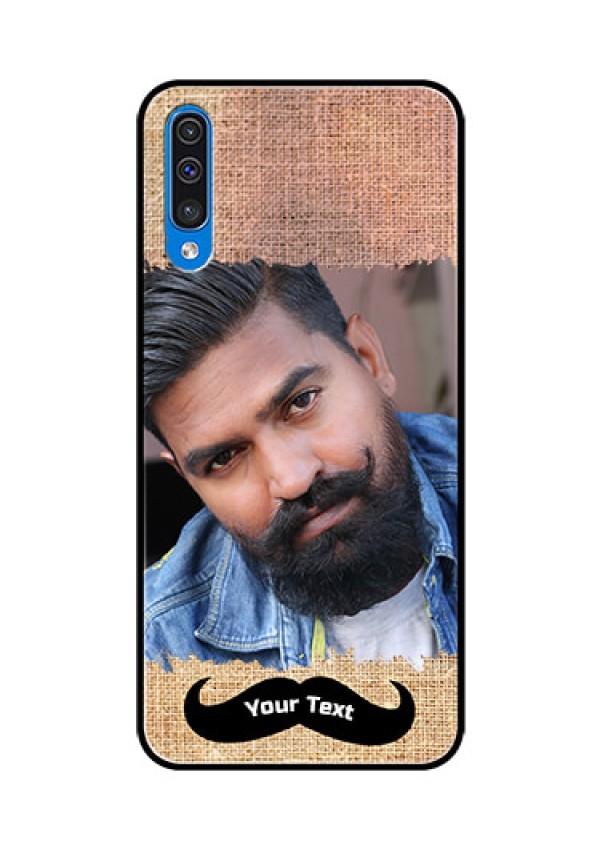 Samsung Galaxy A50 Personalized Glass Phone Case  - with Texture Design