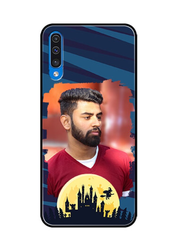 Samsung Galaxy A50 Photo Printing on Glass Case  - Halloween Witch Design 