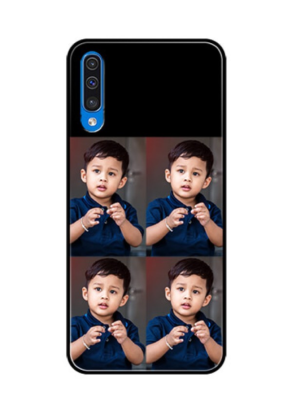 Galaxy A50 4 Image Holder on Glass Mobile Cover