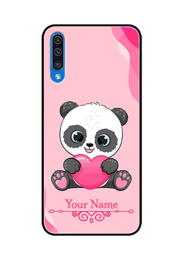 Galaxy A50 Custom Glass Mobile Case - Cute Panda Design