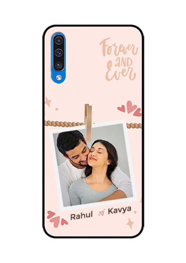 Galaxy A50 Custom Glass Phone Case - Forever and ever love Design