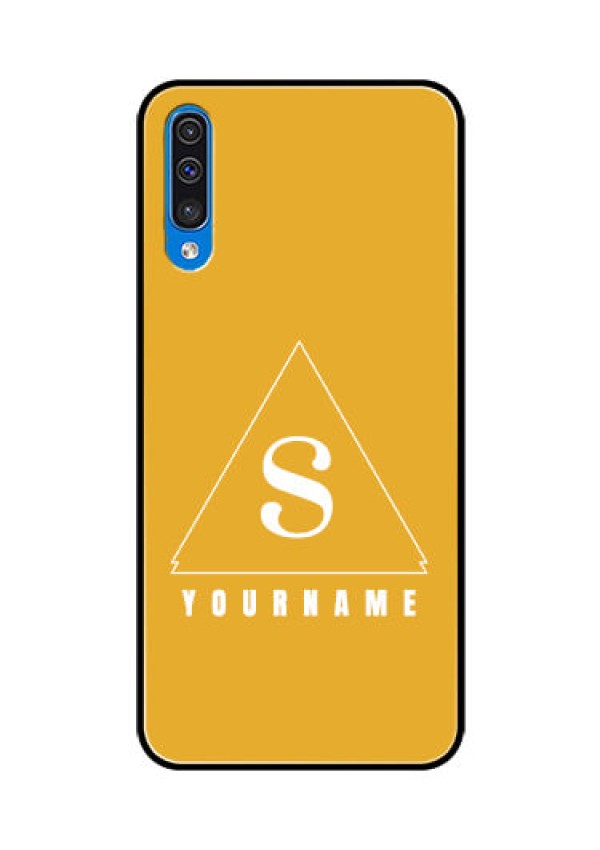 Galaxy A50 Personalized Glass Phone Case - simple triangle Design