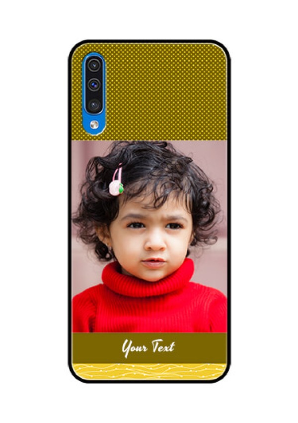 Samsung Galaxy A50s Custom Glass Phone Case  - Simple Green Color Design