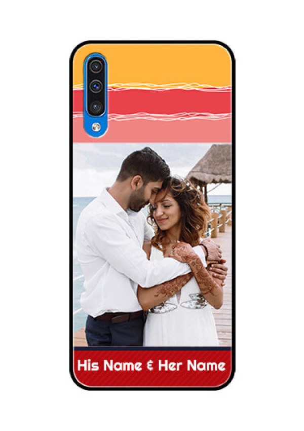 Samsung Galaxy A50s Custom Glass Mobile Case  - Colorful Case Design
