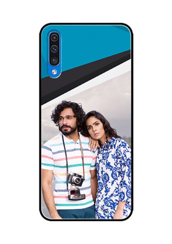 Samsung Galaxy A50s Photo Printing on Glass Case  - Simple Pattern Photo Upload Design